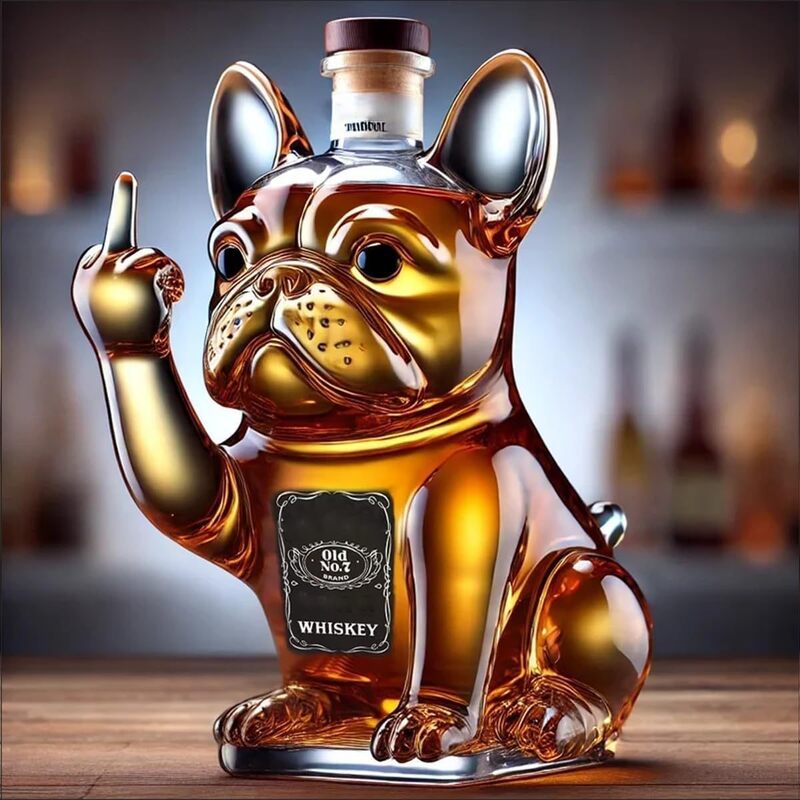 10oz Humorvolle Glas-Karaffe mit einzigartigem Design – Ideal für Bar, Büro & Zuhause