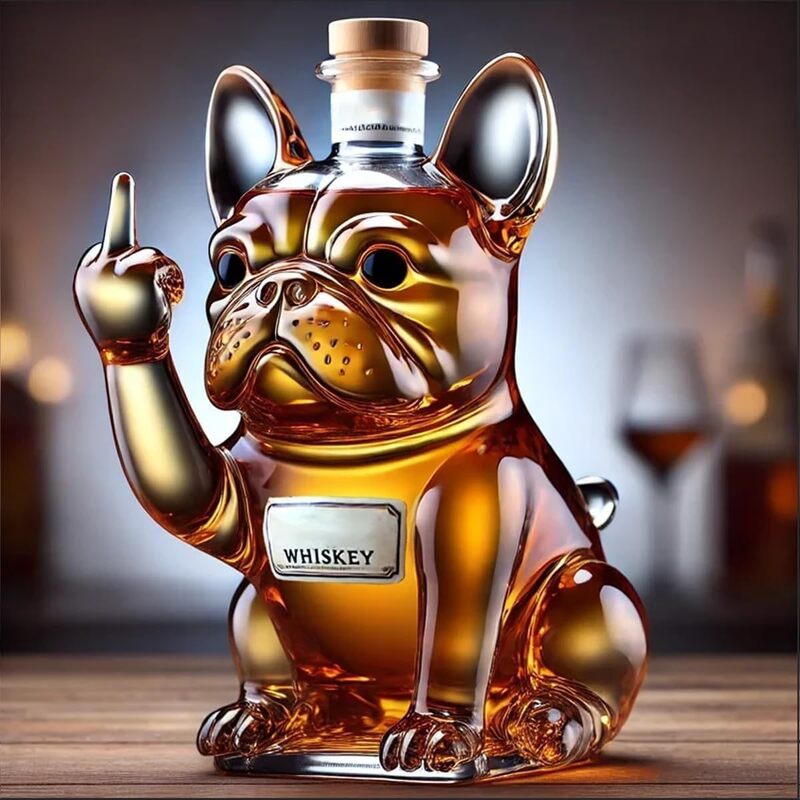 10oz Humorvolle Glas-Karaffe mit einzigartigem Design – Ideal für Bar, Büro & Zuhause