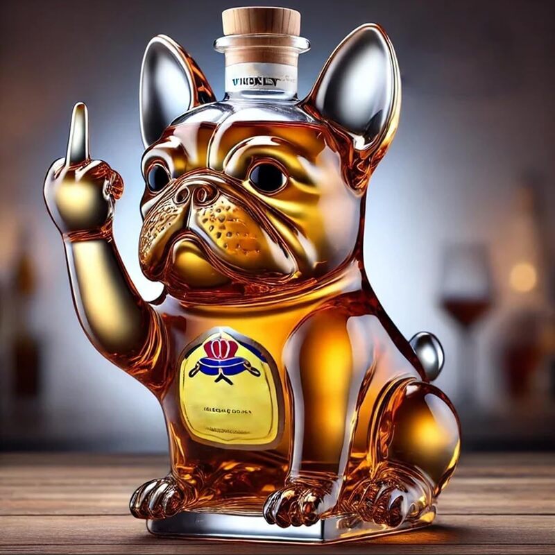 10oz Humorvolle Glas-Karaffe mit einzigartigem Design – Ideal für Bar, Büro & Zuhause