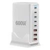 8-Port GaN USB-C Tisch-Ladestation (320W-600W) | PD Schnellladegerät für Laptop & Handy