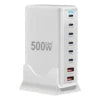 8-Port GaN USB-C Tisch-Ladestation (320W-600W) | PD Schnellladegerät für Laptop & Handy