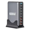 8-Port GaN USB-C Tisch-Ladestation (320W-600W) | PD Schnellladegerät für Laptop & Handy