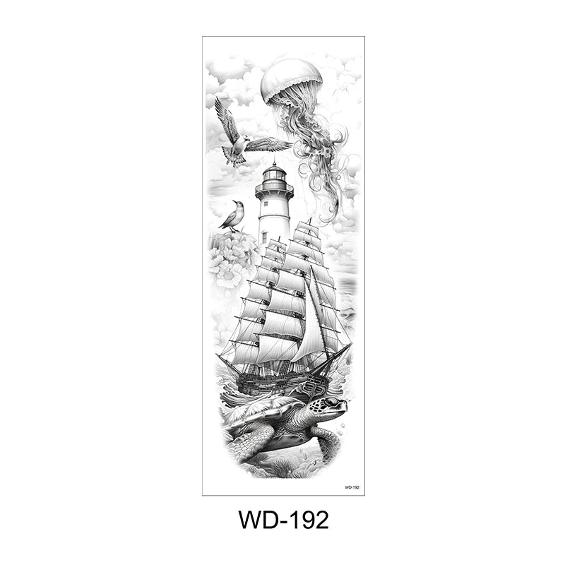 Temporäre Tattoo Sticker Ganzarm Totenkopf Drache Blume Tier Wasserfest Neu Herren Damen ✨