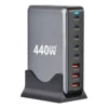 8-Port GaN USB-C Tisch-Ladestation (320W-600W) | PD Schnellladegerät für Laptop & Handy