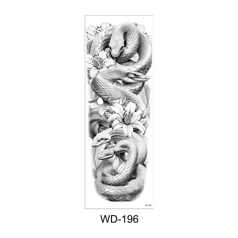 Temporäre Tattoo Sticker Ganzarm Totenkopf Drache Blume Tier Wasserfest Neu Herren Damen ✨