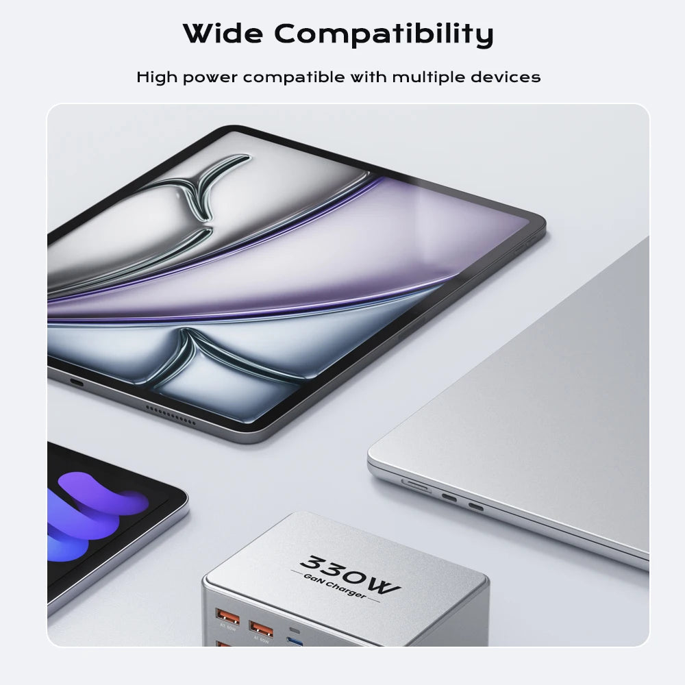 330W GaN USB C 10-Port Desktop Ladegerät PD3.0 QC3.0 für MacBook iPhone Samsung ✨🔋