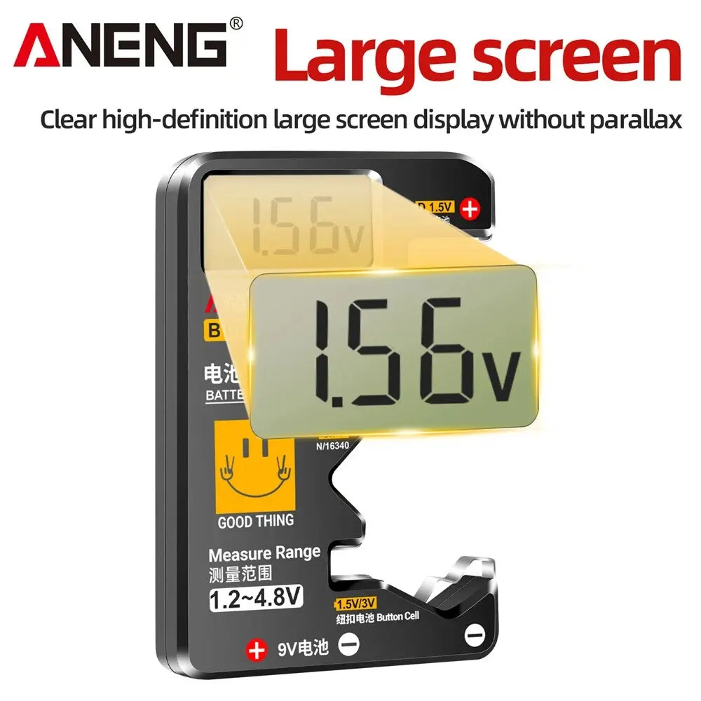 ANENG BT189 Universal Batterietester – 9V, N, D, C, AA, AAA Knopfzellen mit LCD-Anzeige