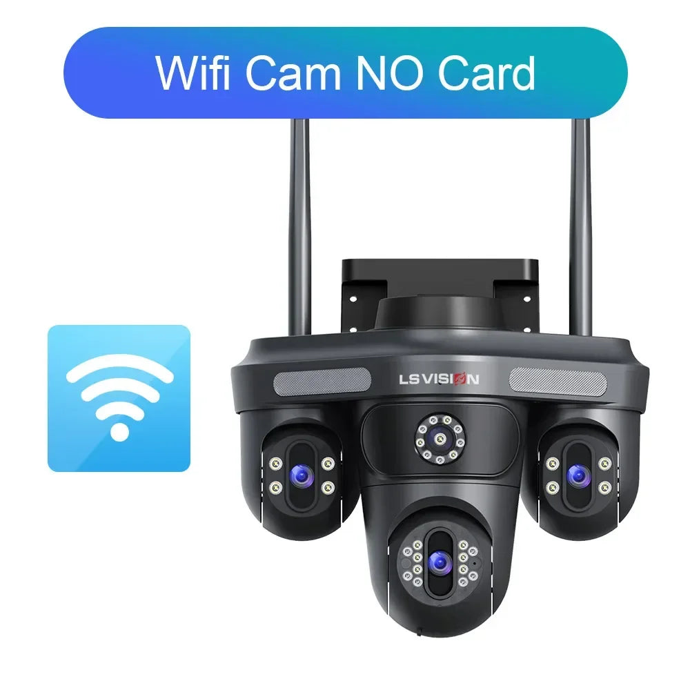 15MP WLAN IP Kamera mit 3 Objektiven – Outdoor, Auto-Tracking, OKam App