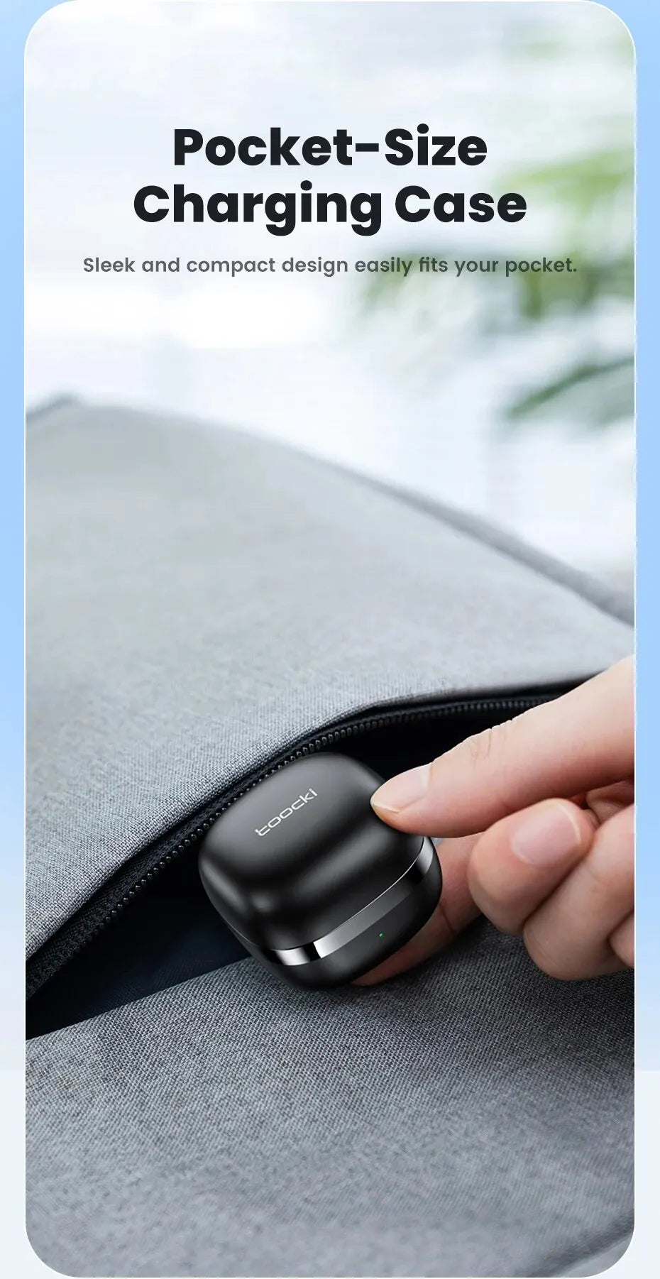 Toocki TWS Wasserfeste Sport-Ohrhörer mit Bluetooth 5.2 & Hi-Fi-Stereo-Sound