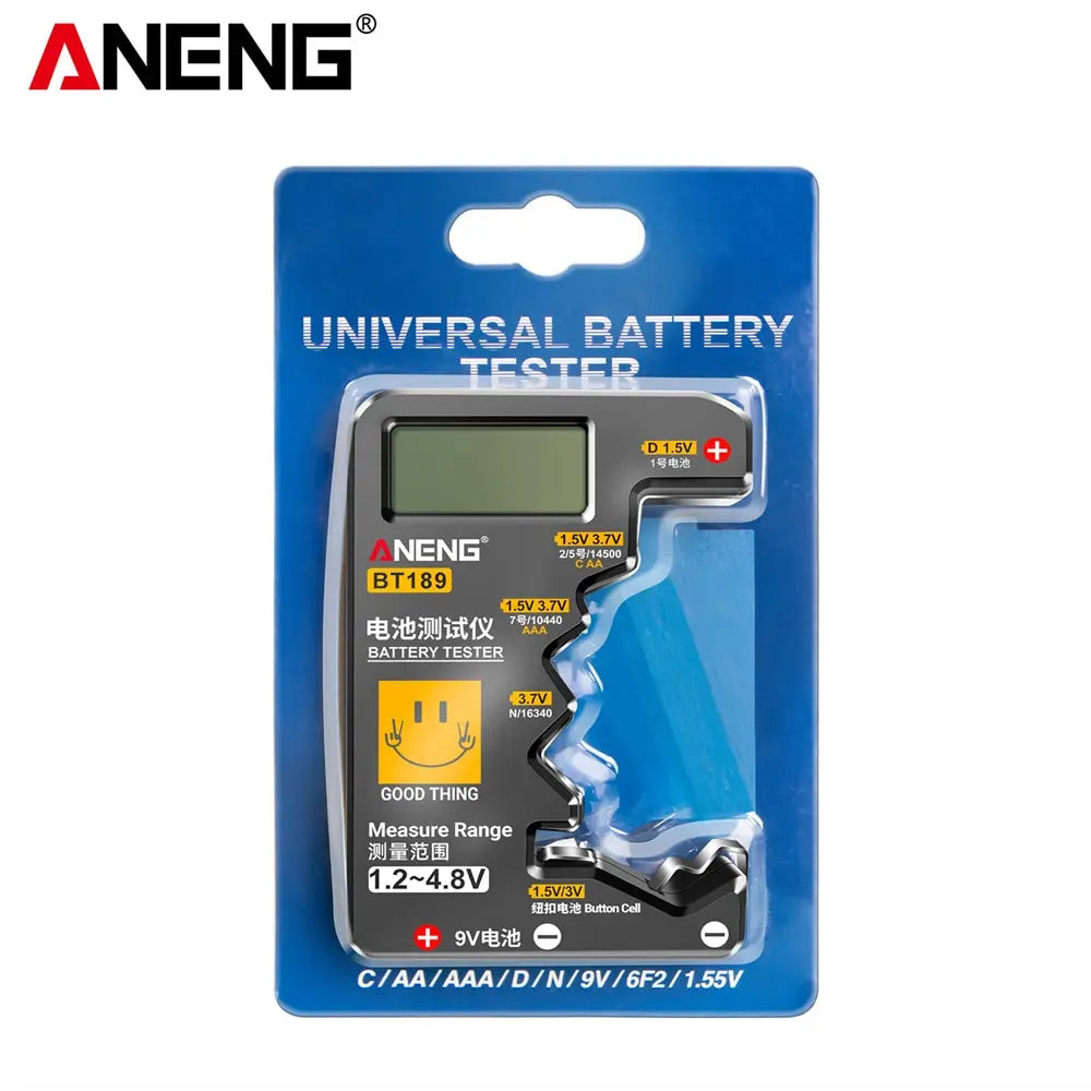 ANENG BT189 Universal Batterietester – 9V, N, D, C, AA, AAA Knopfzellen mit LCD-Anzeige