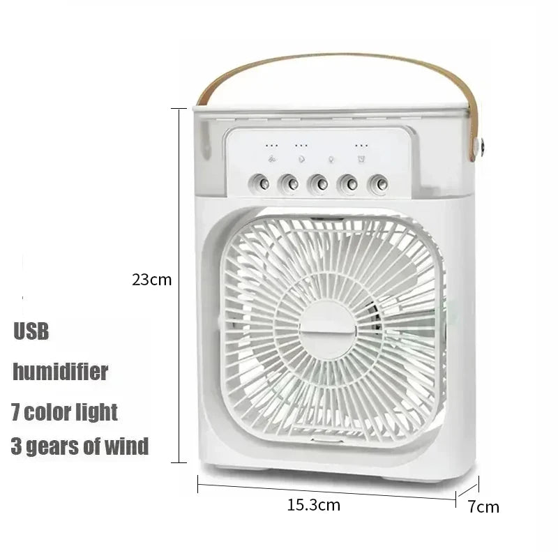 Mini Klimaanlage Ventilator 3in1 Luftbefeuchter LED Nachtlicht Büro Zuhause Neu ❄️🌟