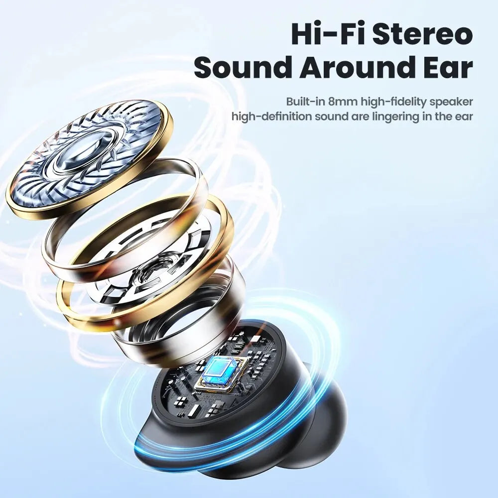 Toocki TWS Wasserfeste Sport-Ohrhörer mit Bluetooth 5.2 & Hi-Fi-Stereo-Sound