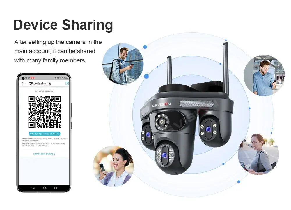 15MP WLAN IP Kamera mit 3 Objektiven – Outdoor, Auto-Tracking, OKam App