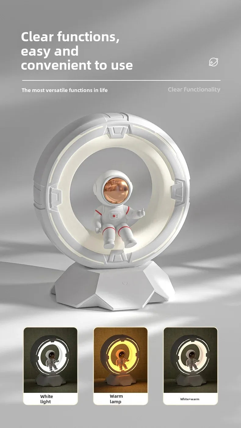 Leuchtender Astronaut Nachtlicht Schreibtischlampe - Weltraum Mann LED Dekoration Geschenk für Atmosphäre & Zuhause