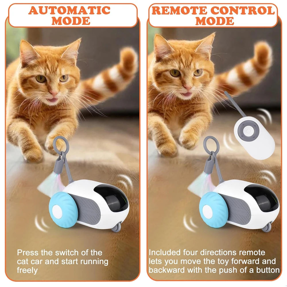 Smartes Katzenspielzeug Auto 2 Modi Ferngesteuert Interaktiv für Katzen Hunde 🐾🚗