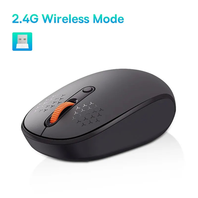 Baseus F01B Kabellose Maus - Bluetooth 5.0 & 2.4G - 1600 DPI Leiser Klick - Kompatibel mit MacBook, Tablet, Laptop, PC