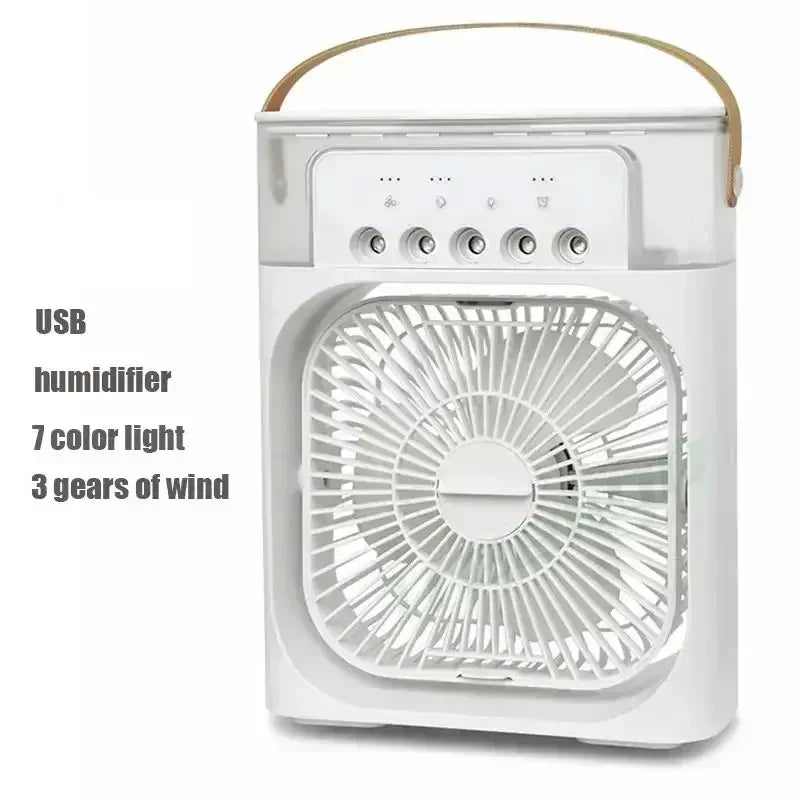 Mini Klimaanlage Ventilator 3in1 Luftbefeuchter LED Nachtlicht Büro Zuhause Neu ❄️🌟