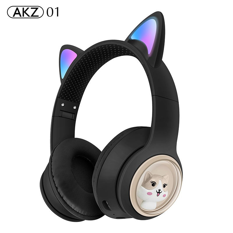 Süße Kinder Kopfhörer Katzenohren Bluetooth AKZ-01 3-12J