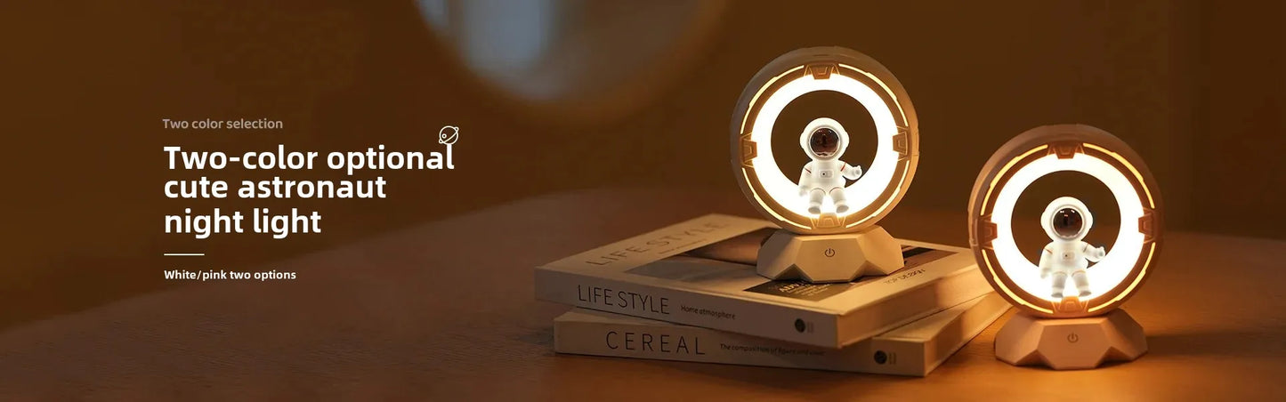 Leuchtender Astronaut Nachtlicht Schreibtischlampe - Weltraum Mann LED Dekoration Geschenk für Atmosphäre & Zuhause