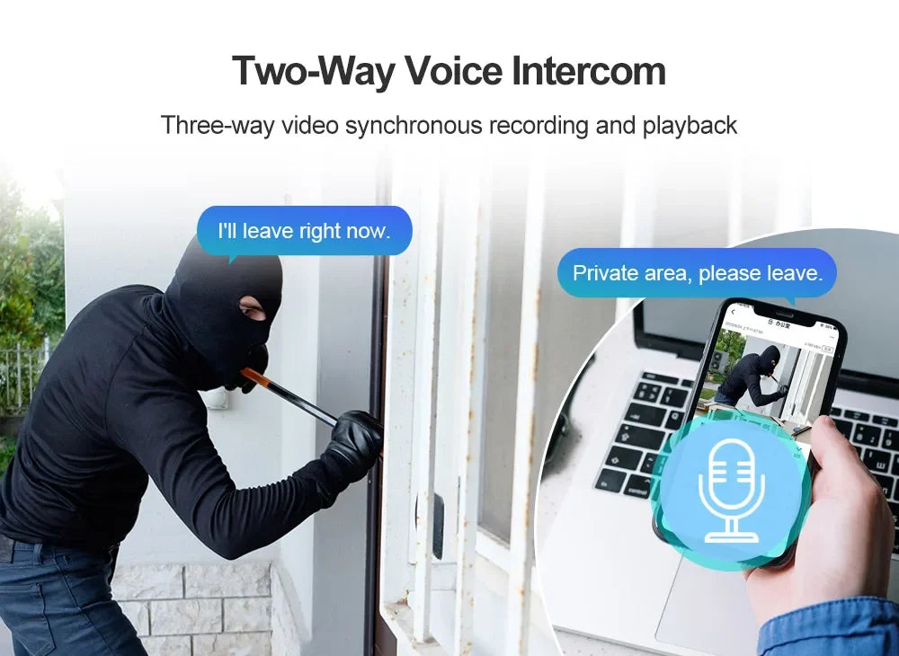 15MP WLAN IP Kamera mit 3 Objektiven – Outdoor, Auto-Tracking, OKam App