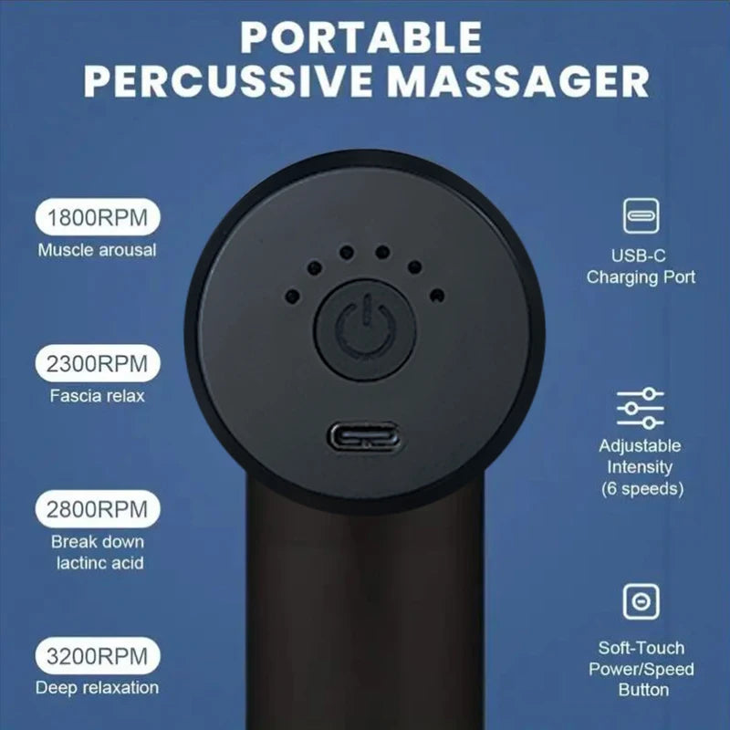 Mini Kabellose Massagepistole - Muskelentspannung & Erholung für Nacken, Schulter & Körper