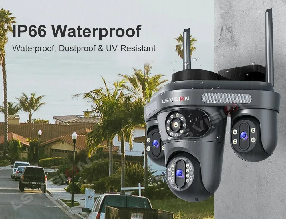 15MP WLAN IP Kamera mit 3 Objektiven – Outdoor, Auto-Tracking, OKam App