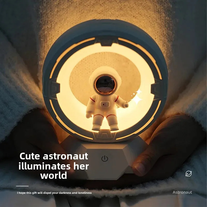 Leuchtender Astronaut Nachtlicht Schreibtischlampe - Weltraum Mann LED Dekoration Geschenk für Atmosphäre & Zuhause