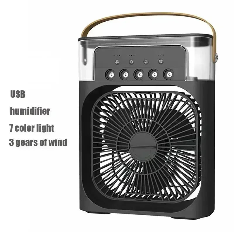 Mini Klimaanlage Ventilator 3in1 Luftbefeuchter LED Nachtlicht Büro Zuhause Neu ❄️🌟