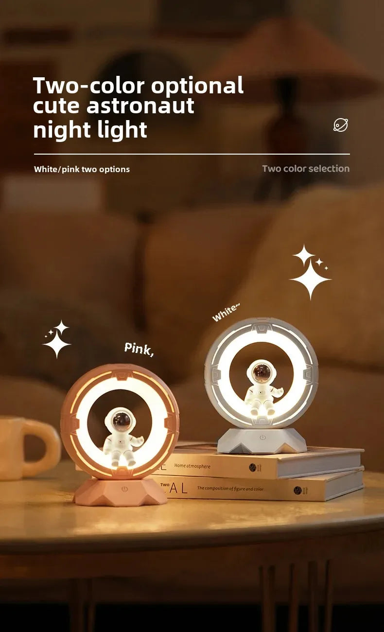 Leuchtender Astronaut Nachtlicht Schreibtischlampe - Weltraum Mann LED Dekoration Geschenk für Atmosphäre & Zuhause