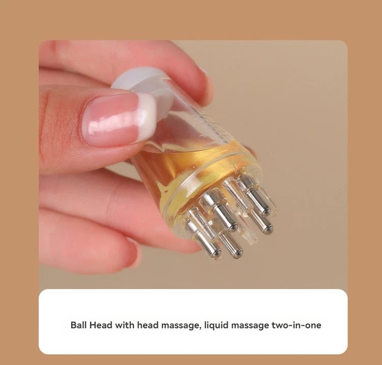 Kopfhaut-Applikator-Kamm mit Rollkugelmassage - Haar- & Kopfhautlösung
Sechseckiger Kopf-Öl-Rollkugel-Massagekamm