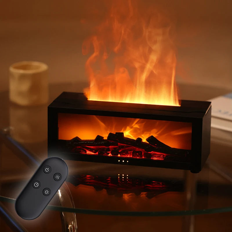 RGB Flammen-Aroma-Diffusor: Kreativer Luftbefeuchter mit Farblicht & Fernbedienung
