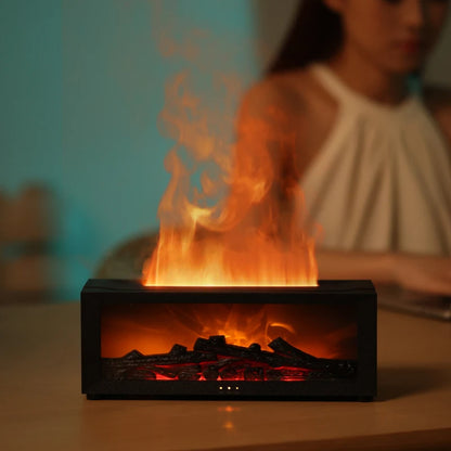 RGB Flammen-Aroma-Diffusor: Kreativer Luftbefeuchter mit Farblicht & Fernbedienung
