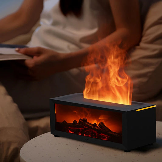 RGB Flammen-Aroma-Diffusor: Kreativer Luftbefeuchter mit Farblicht & Fernbedienung