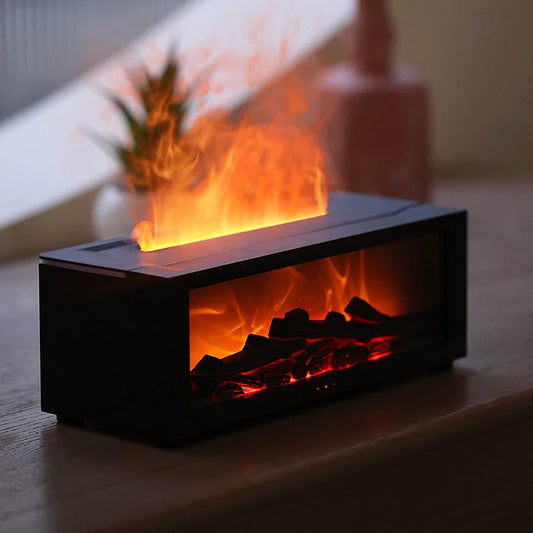 RGB Flammen-Aroma-Diffusor: Kreativer Luftbefeuchter mit Farblicht & Fernbedienung