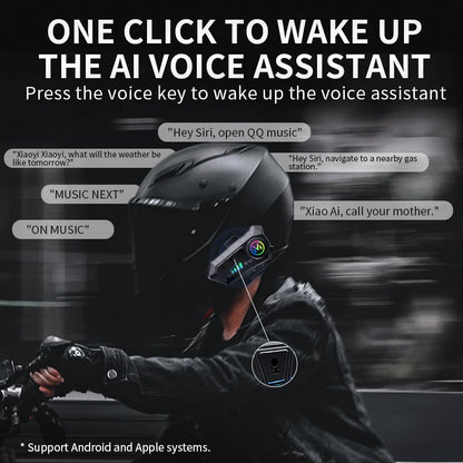 Motorradhelm Bluetooth Headset - Wasserdichte Freisprechanlage für Integral- und Halbhelme