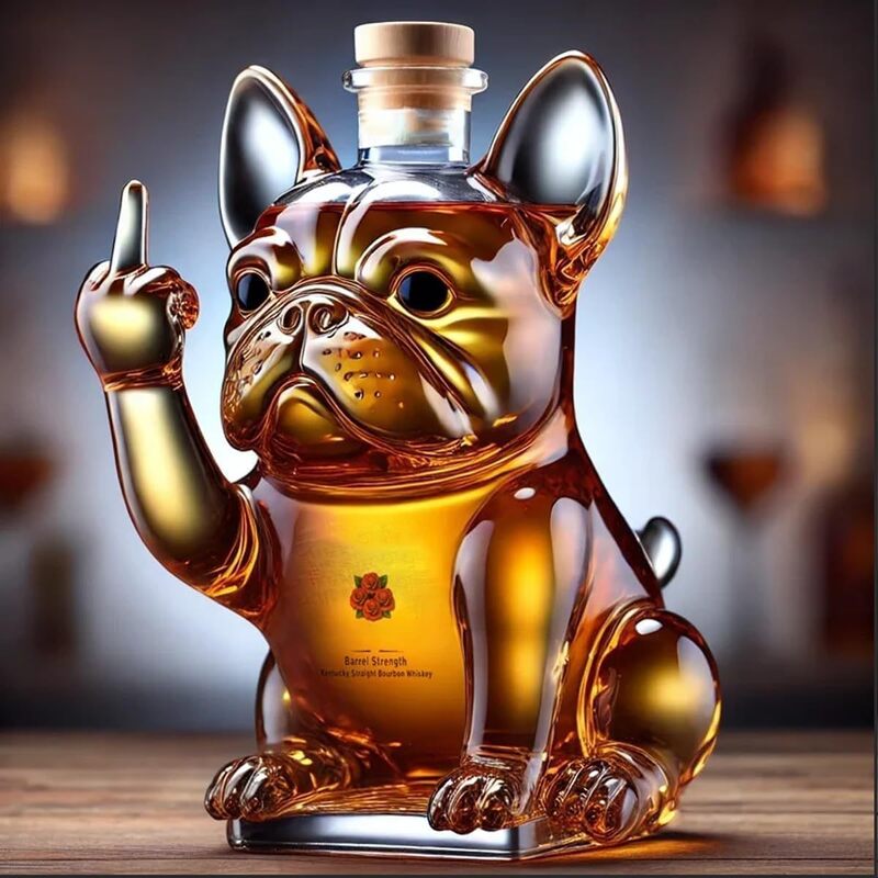 10oz Humorvolle Glas-Karaffe mit einzigartigem Design – Ideal für Bar, Büro & Zuhause