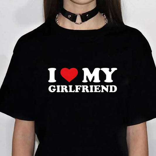 Damen Nachthemd "I Love My Girlfriend" aus Polyester, ärmellos und bequem