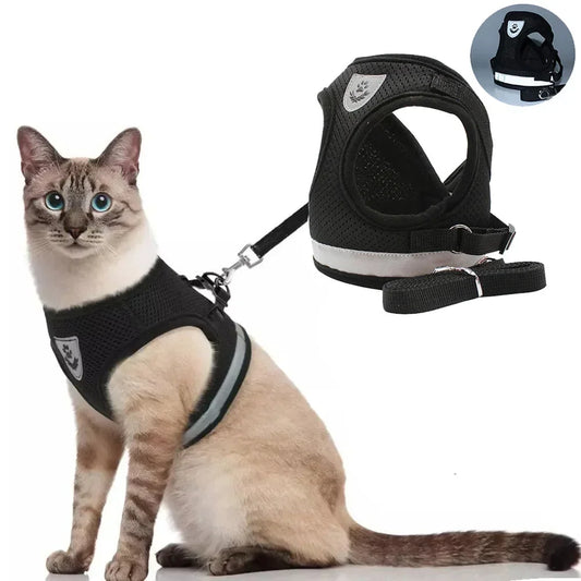 Katzen- und Hundegeschirr-Set: Verstellbar, Reflektierend & Ausbruchsicher – Für kleine Hunde & Katzen Jetzteinkauf
