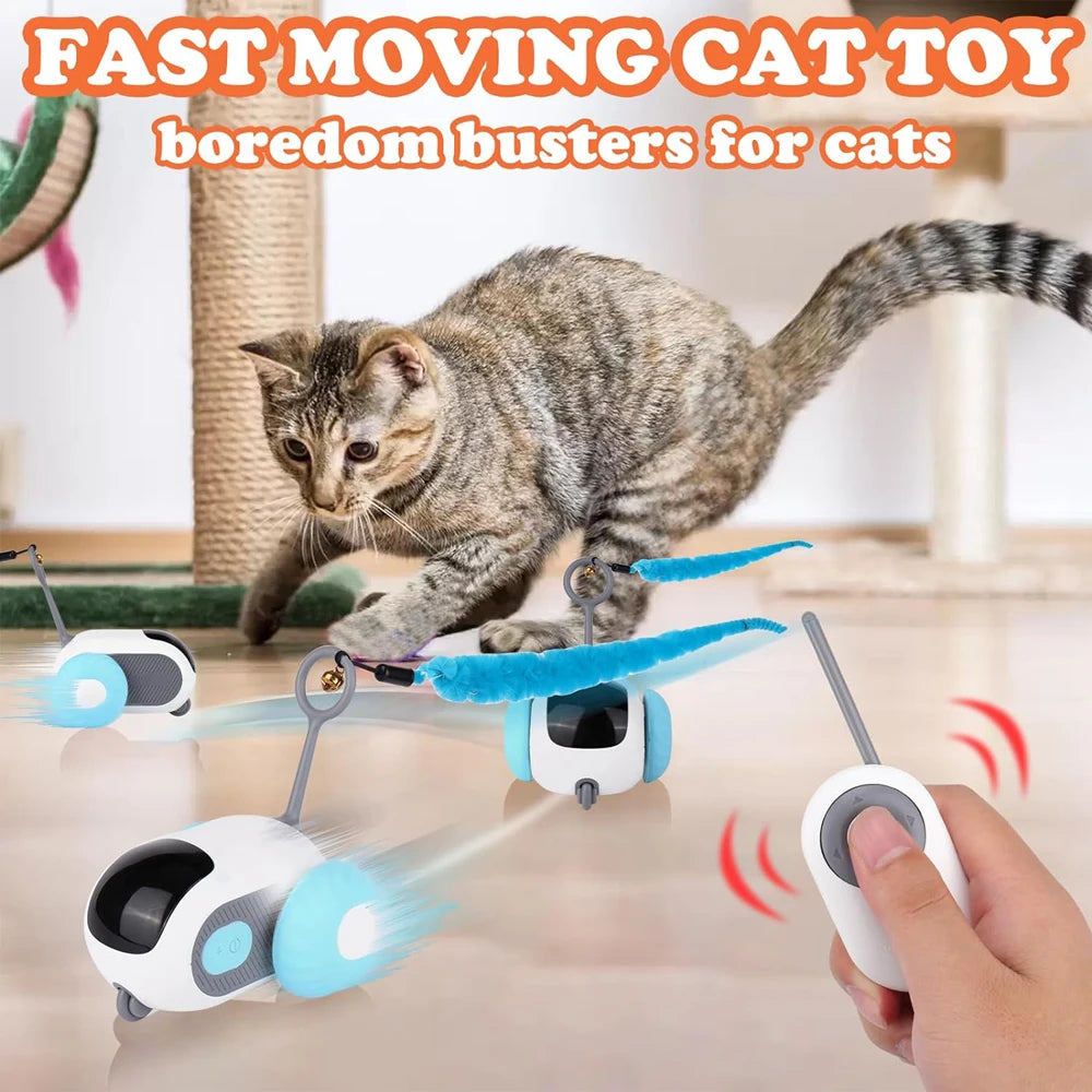 Smartes Katzenspielzeug Auto 2 Modi Ferngesteuert Interaktiv für Katzen Hunde 🐾🚗