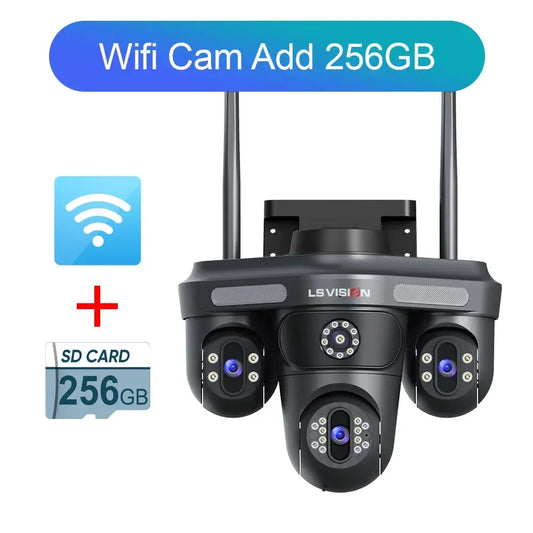 15MP WLAN IP Kamera mit 3 Objektiven – Outdoor, Auto-Tracking, OKam App