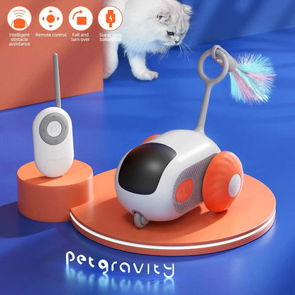 Smartes Katzenspielzeug Auto 2 Modi Ferngesteuert Interaktiv für Katzen Hunde 🐾🚗