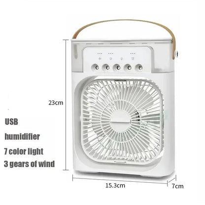 Mini Klimaanlage Ventilator 3in1 Luftbefeuchter LED Nachtlicht Büro Zuhause Neu ❄️🌟