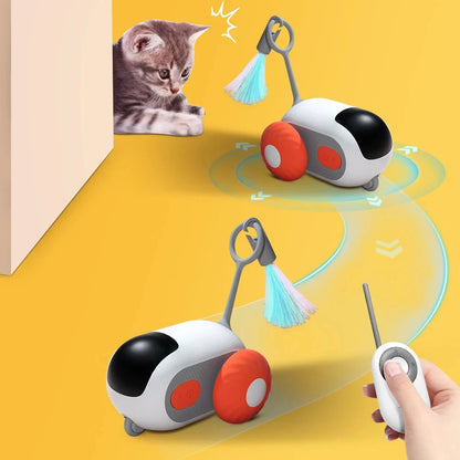 Smartes Katzenspielzeug Auto 2 Modi Ferngesteuert Interaktiv für Katzen Hunde 🐾🚗