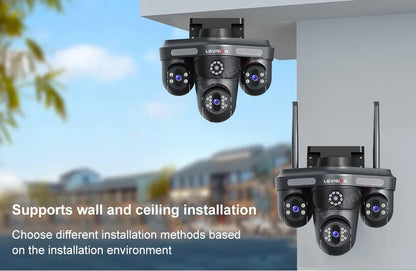 15MP WLAN IP Kamera mit 3 Objektiven – Outdoor, Auto-Tracking, OKam App