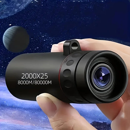 Télescope monoculaire HD 2000x25 – Compact et portable pour les voyages, la randonnée, l'observation des oiseaux et plus encore