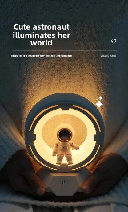 Leuchtender Astronaut Nachtlicht Schreibtischlampe - Weltraum Mann LED Dekoration Geschenk für Atmosphäre & Zuhause
