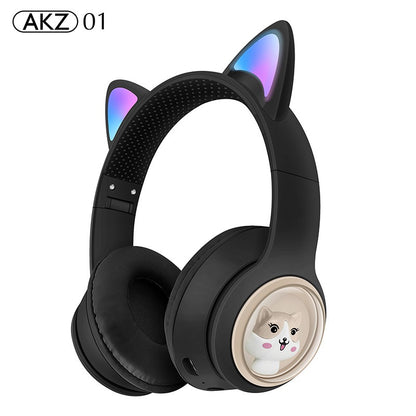 Süße Kinder Kopfhörer Katzenohren Bluetooth AKZ-01 3-12J
