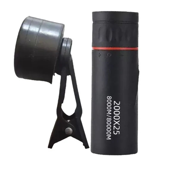 Télescope monoculaire HD 2000x25 – Compact et portable pour les voyages, la randonnée, l'observation des oiseaux et plus encore