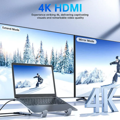 Universal Laptop Stand Halterung Mit USB Typ-C HUB Laptop Halter HDMI SD TF Speicher Karte Für MacBook Für IPad pro Für Lenovo