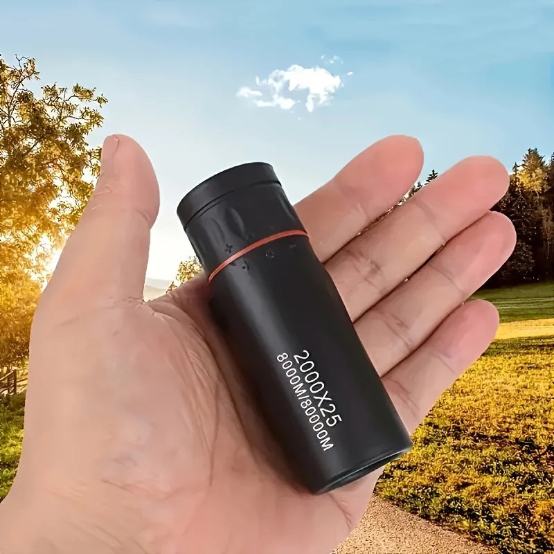 Télescope monoculaire HD 2000x25 – Compact et portable pour les voyages, la randonnée, l'observation des oiseaux et plus encore